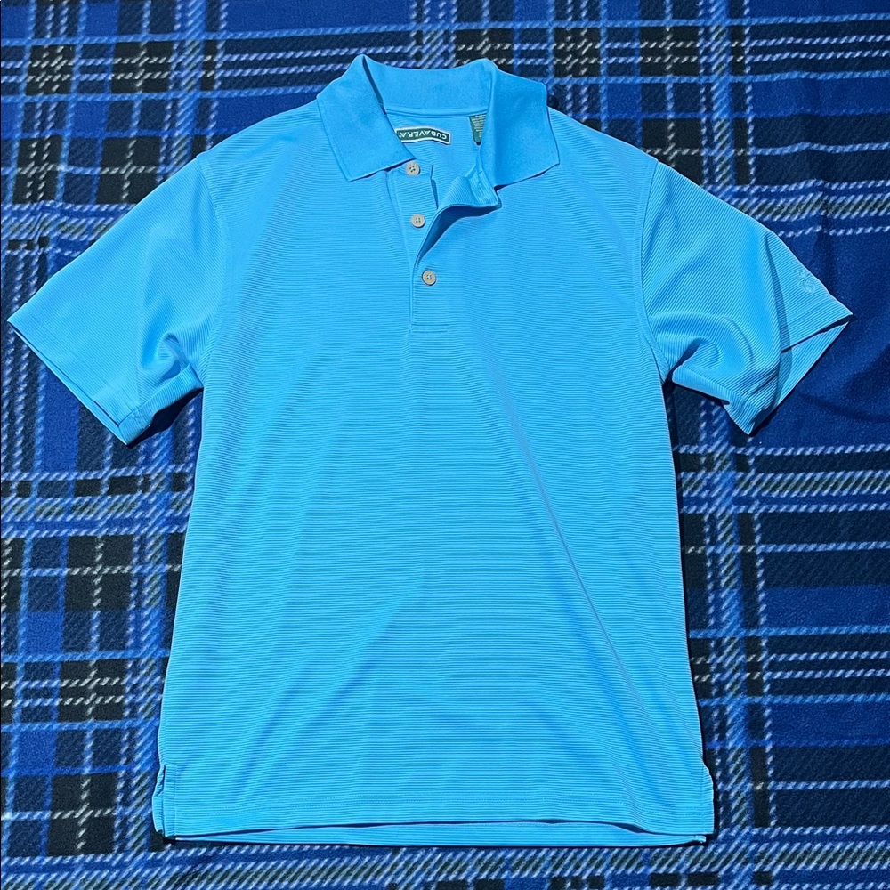 Cubavera Light Blue Polo Shirt - Size Mens S
